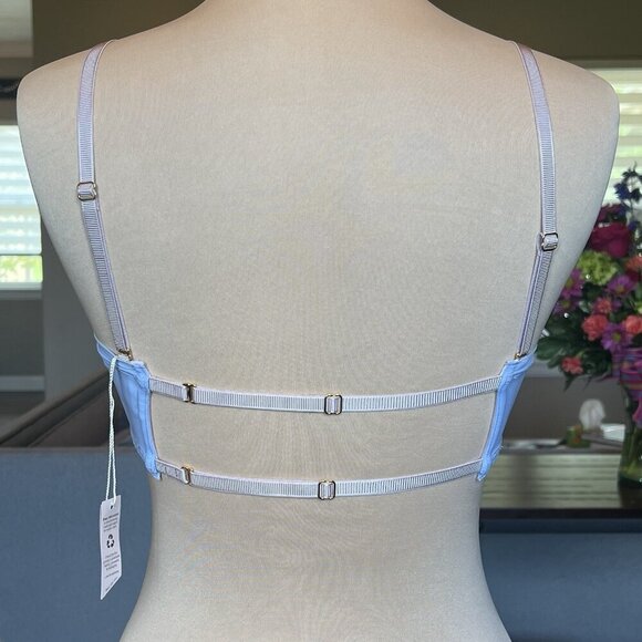 NWT We Are HAH Free People Wired Bra 30-38A 30A 32A 34A 36A 38A Periwinkle Sheer - Picture 5 of 14